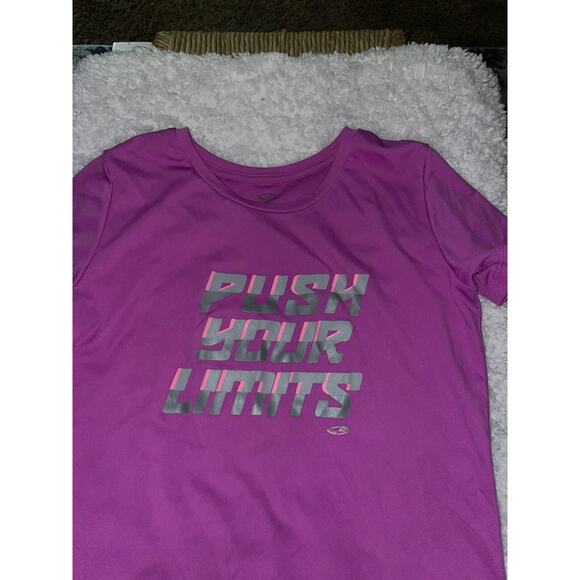 Champion girls sz. 14/16 purple “ Push your limits” Sport Tee. Cute, great shape - Picture 5 of 7